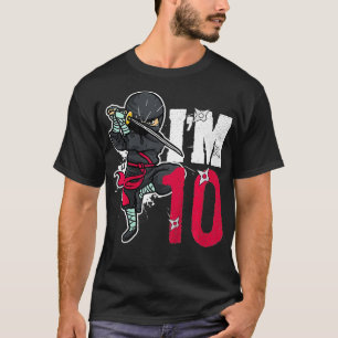 Barn Im 10 år gammal Ninjas 10 år T Shirt