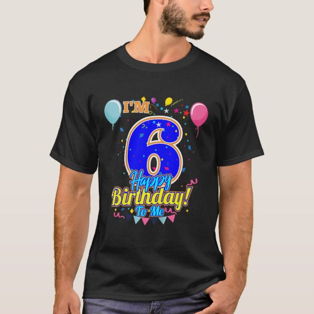 Barn Im 6 år gamla Grattis på födelsedagen till mi T Shirt (Framsida)