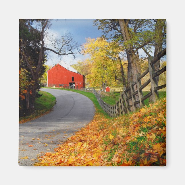 Barn in Fall Magnet (Framsidan)