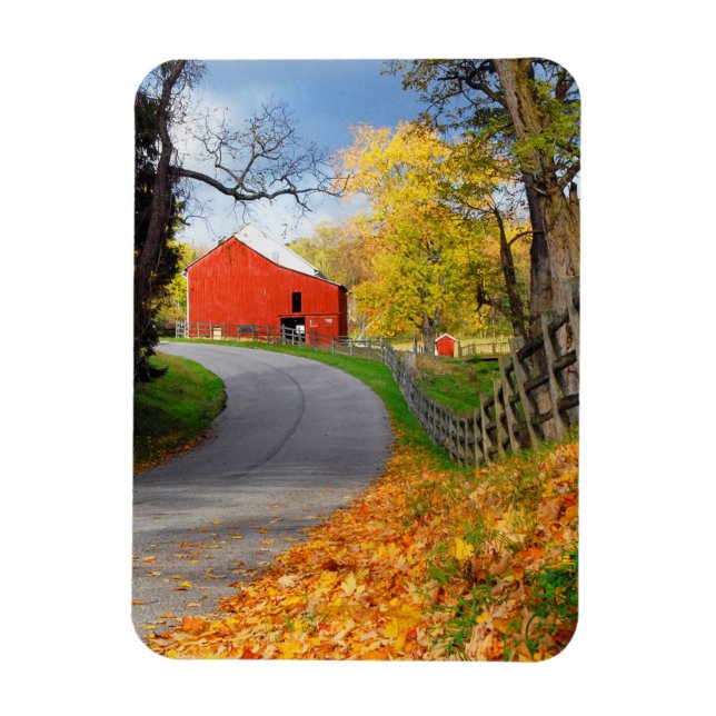 Barn in Fall Magnet (Vertikal)