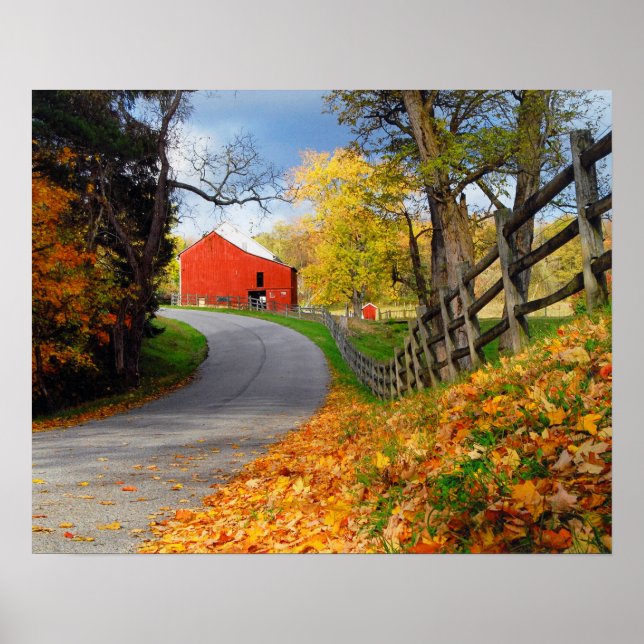 Barn in Fall Poster (Framsidan)