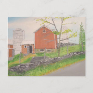 Barn in Fall Warwick NY Vykort
