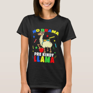 Barn Inget Drama Pre Kindy Lama Tillbaka Till Skol T Shirt