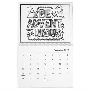 Barn Inspirerande Färgläggningskalender Kalender