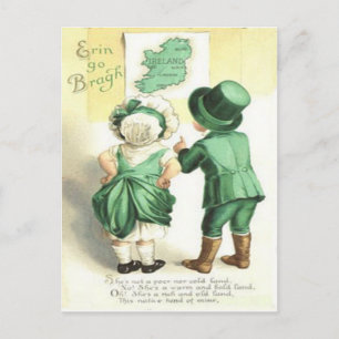 Barn Irish Karta Erin Go Bragh Vykort
