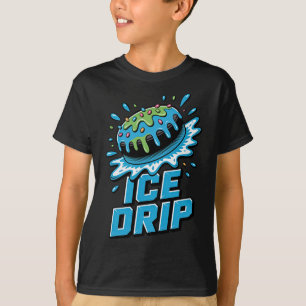 Barn Ishockeypuck Droppande Grafik Glass Droppande T Shirt