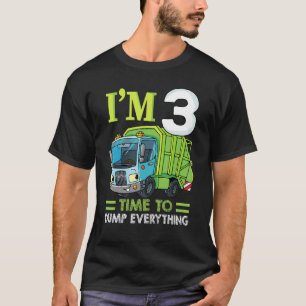 Barn jag är 3 år gammal Birthday Boy Sopor Lastbil T Shirt