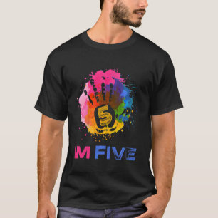 Barn jag är en handfull fem år gammal 5:e födelsed t shirt