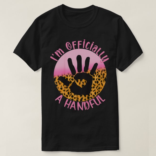 Barn jag är officiellt en handfull femte Födelseda T Shirt (Design framsida)