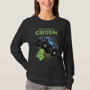 Barn jag är Redo att krossa 4 Monster Lastbil 4 år T Shirt