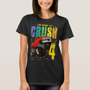 Barn jag är Redo att krossa 4 Monster Lastbil 4:e T Shirt