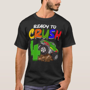 Barn jag är Redo att krossa 4 Monster Lastbil T-Re T Shirt