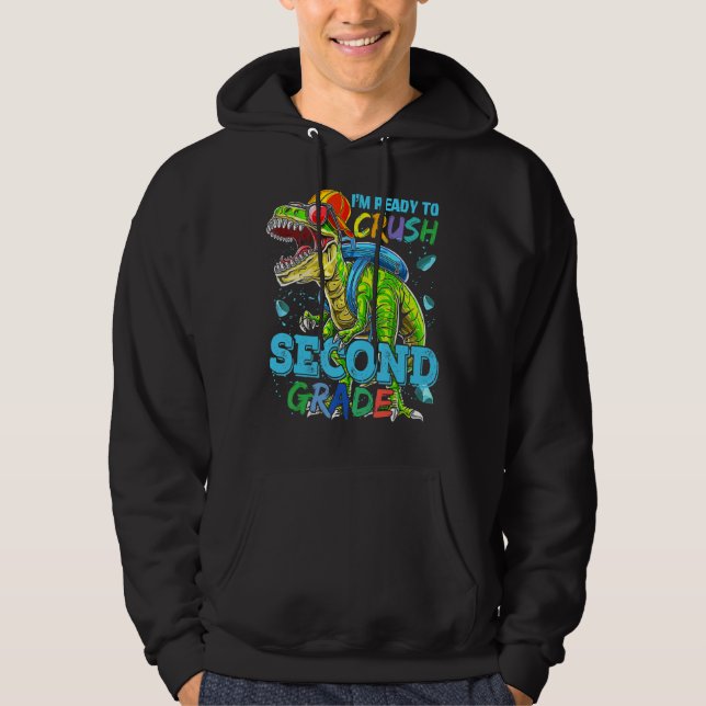 Barn jag är Redo att krossa andra Klass Trex-dosoa Hoodie (Framsida)