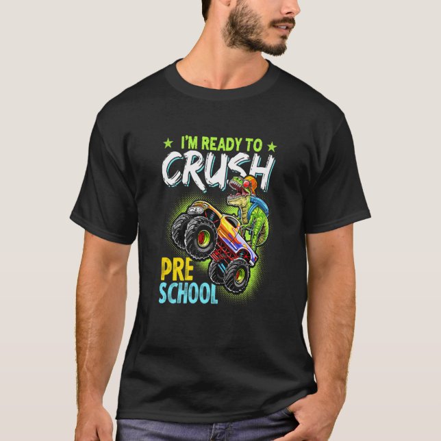 Barn jag är Redo att krossa förkolonster Lastbil D T Shirt (Framsida)