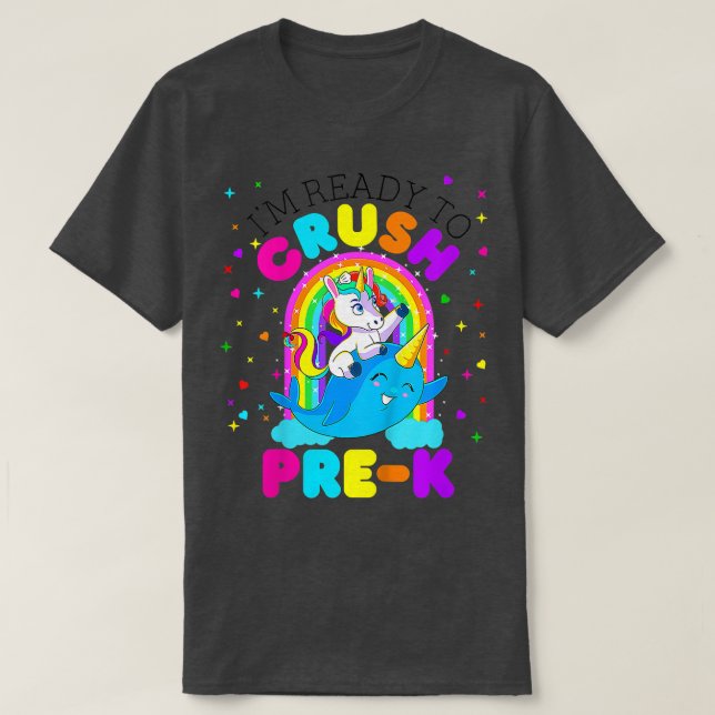 Barn jag är Redo att krossa förkornigheten tillbak T Shirt (Design framsida)