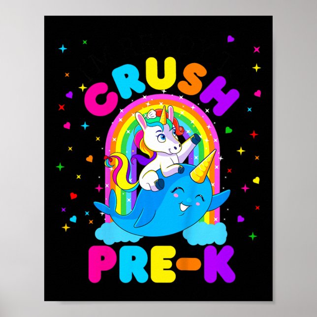 Barn jag är redo att krossa förskole- enhörning Ck Poster (Framsidan)