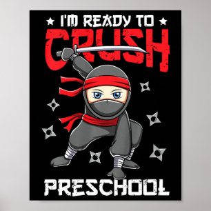 Barn jag är redo att krossa förskolecheck till sko poster
