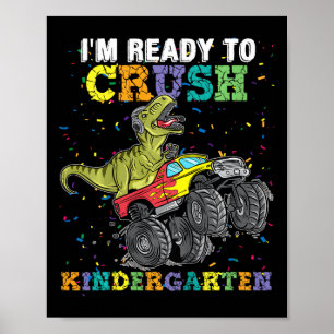 Barn jag är redo att krossa förskolemonstertruck poster