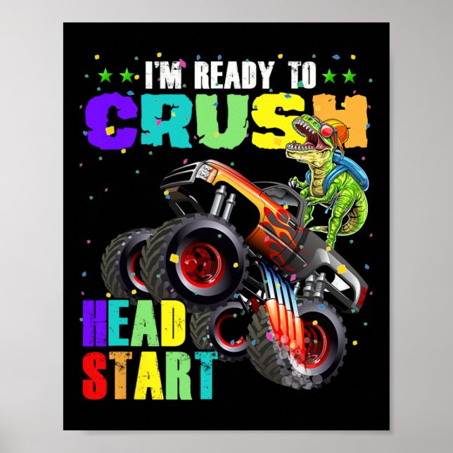 Barn jag är redo att krossa Head Start Dinosaur Mo Poster (Framsidan)