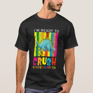 Barn jag är Redo att krossa Kindergarten Dinosaur T Shirt