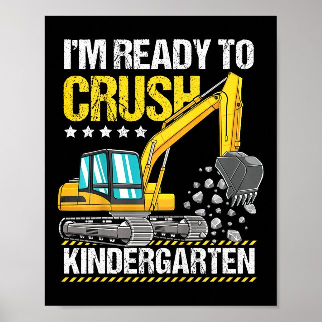Barn jag är Redo att krossa Kindergarten-konstrukt Poster (Framsidan)