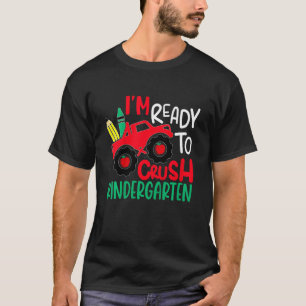Barn jag är Redo att krossa Kindergarten Monster L T Shirt