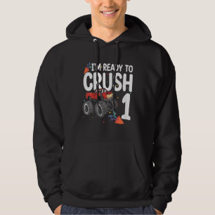 Barn jag är Redo att krossa Lastbil 1 år gammal 1: Hoodie
