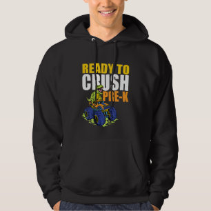Barn jag är redo att krossa Pre K Rex Monster Truc Hoodie