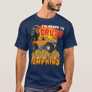 Barn jag är Redo att krossa pumpkins Halloween Mon T Shirt
