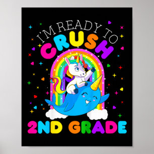 Barn jag är Redo till Crush 2:a Klass Unicorn Firs Poster