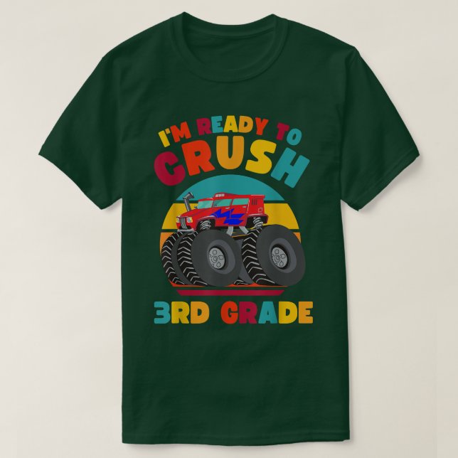 Barn jag är Redo till Crush 3rd Klass School Monst T Shirt (Design framsida)