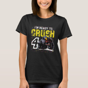 Barn jag är Redo till Crush 4 Monster Lastbil 4:e  T Shirt