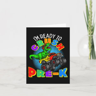 Barn jag är Redo till Crush Pre K Dinosaur Monster Kort