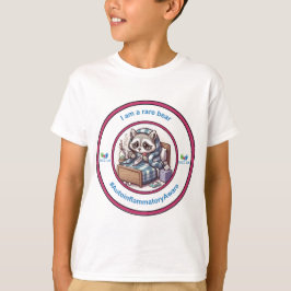 Barn "Jag är sällsynt björn" i rosa T Shirt