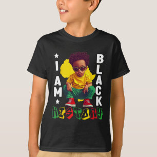 Barn Jag Är Svart Historia Ung Svart Kung Afro Tod T Shirt