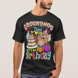 Barn jag föddes på Groundhog Day - Groundhog Bird T Shirt
