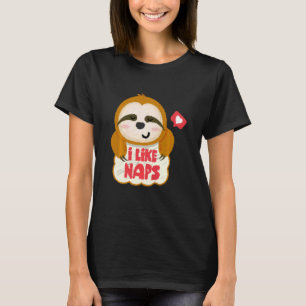 Barn jag gillar Naps Cute Sloth T Shirt