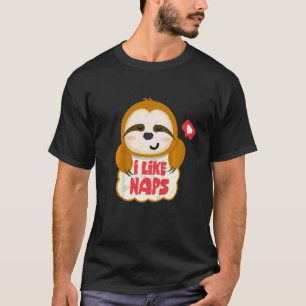Barn jag gillar Naps Cute Sloth T Shirt