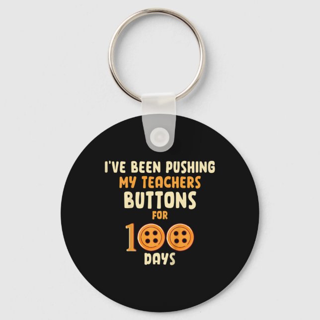 Barn jag har knuffat mina lärarknappar i 100 nyckelring (Framsida)