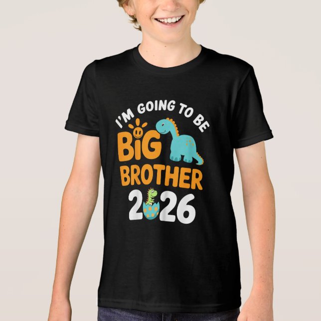 Barn Jag kommer att bli storebror 2026 T Shirt (Framsida)