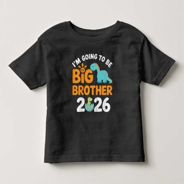 Barn Jag kommer att bli storebror 2026 T Shirt (Framsida)