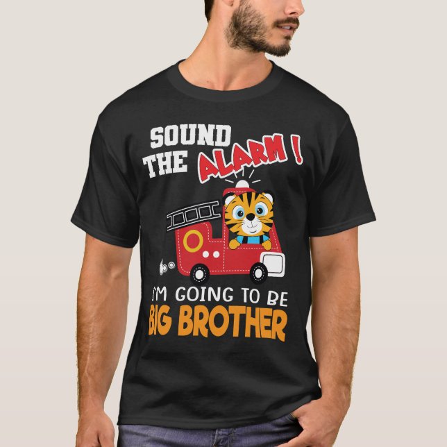 Barn Jag kommer att bli storebror Tröja Brandbil  (Framsida)