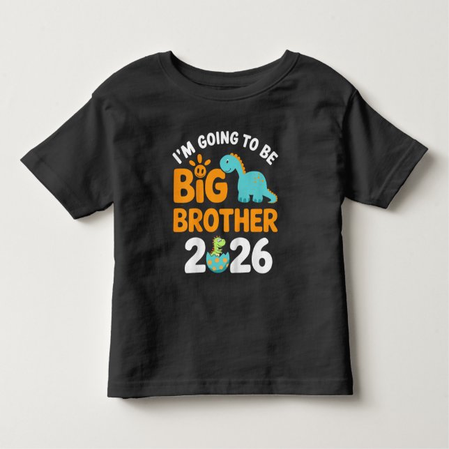 Barn jag kommer att vara storebror 2026 t shirt (Framsida)