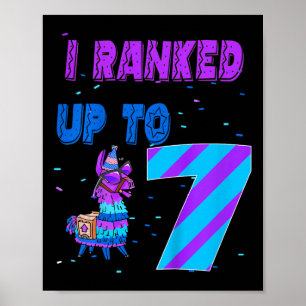 Barn jag rankade upp till 7 TV-spel 7-års födelsed Poster