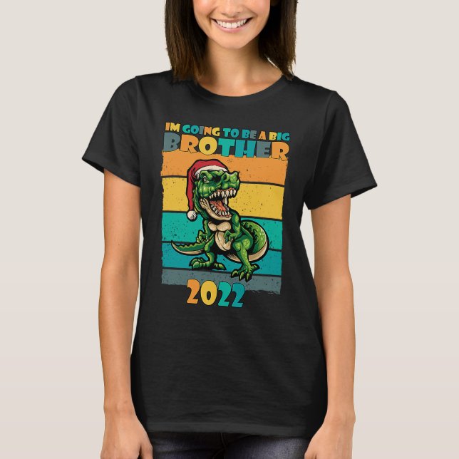 Barn jag ska bli storebror 2022 T Rex Sant Shirt (Framsida)