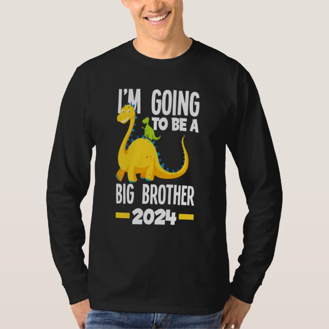 Barn jag ska bli storebror 2024 Dinosaur D T Shirt (Framsida)