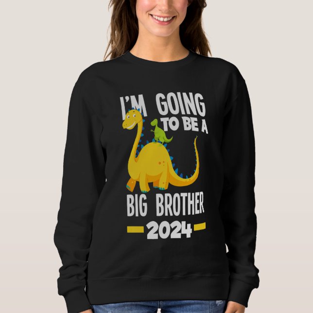Barn jag ska bli storebror 2024 Dinosaur D T Shirt (Framsida)