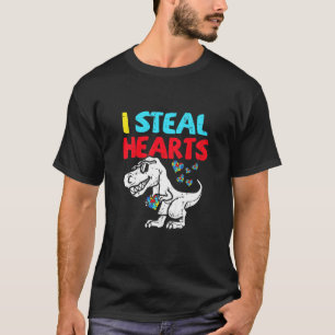 Barn jag stjäl hjärtan Trex Dinosaur Söt pojke Aut T Shirt