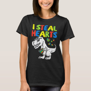 Barn Jag Stjäl Hjärtan Trex Dinosaurie Småbarn Aut T Shirt