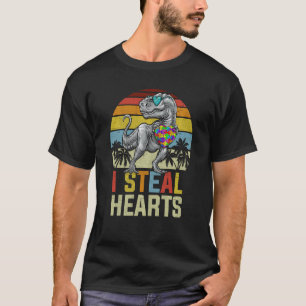Barn Jag Stjäl Hjärtan Trex Dinosaurie Småbarn Aut T Shirt